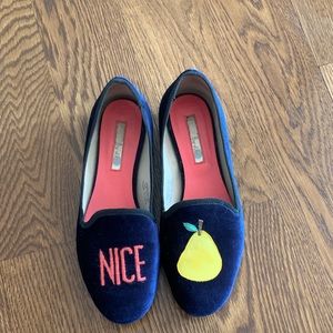 Boden Velvet Cheeky Smoking Slippers